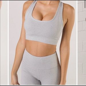 MARBLE GREY SPORTS BRA